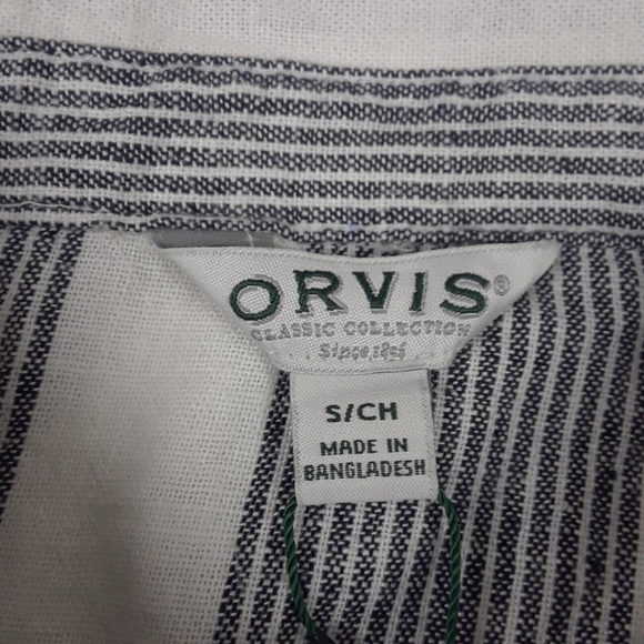 Orvis Ladies Women's Long Sleeve Button Front Linen Blend Top Shirt Size S - Picture 6 of 9